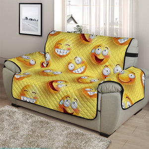 Crazy Emoji Pattern Print Half Sofa Protector