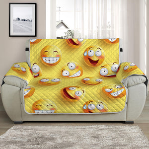 Crazy Emoji Pattern Print Half Sofa Protector