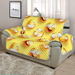 Crazy Emoji Pattern Print Half Sofa Protector