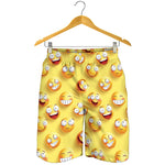 Crazy Emoji Pattern Print Men's Shorts