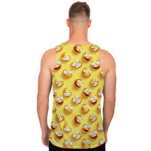 Crazy Emoji Pattern Print Men's Tank Top