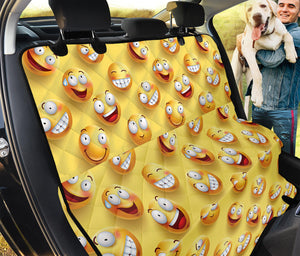 Crazy Emoji Pattern Print Pet Car Back Seat Cover