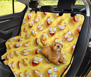 Crazy Emoji Pattern Print Pet Car Back Seat Cover