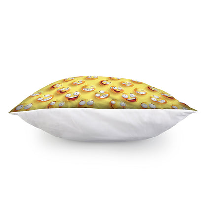 Crazy Emoji Pattern Print Pillow Cover