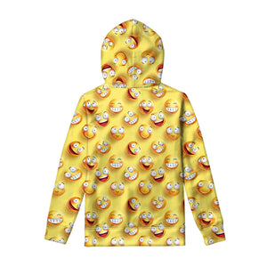 Crazy Emoji Pattern Print Pullover Hoodie