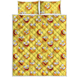 Crazy Emoji Pattern Print Quilt Bed Set