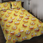 Crazy Emoji Pattern Print Quilt Bed Set