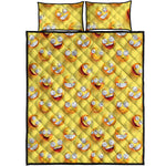Crazy Emoji Pattern Print Quilt Bed Set