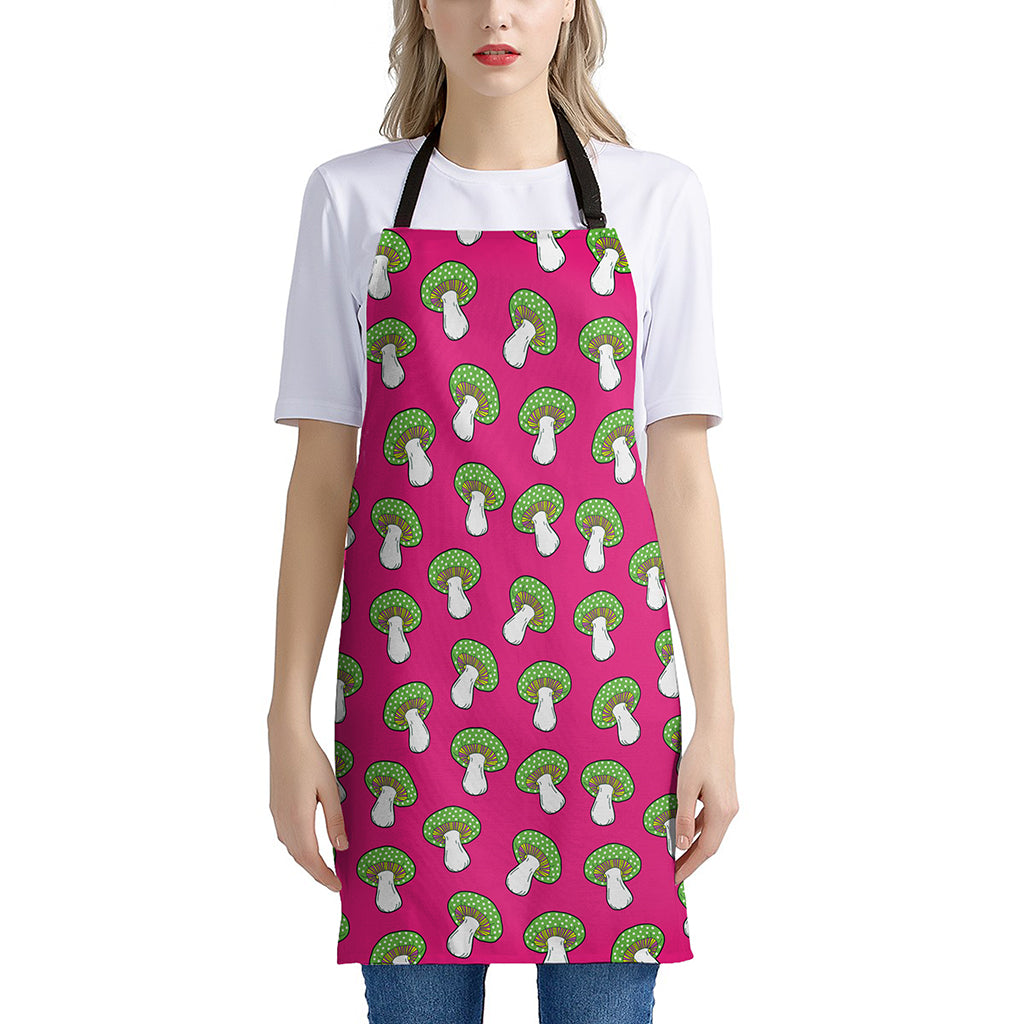 Crazy Mushroom Pattern Print Apron