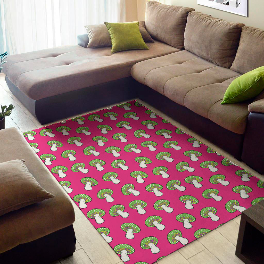 Crazy Mushroom Pattern Print Area Rug