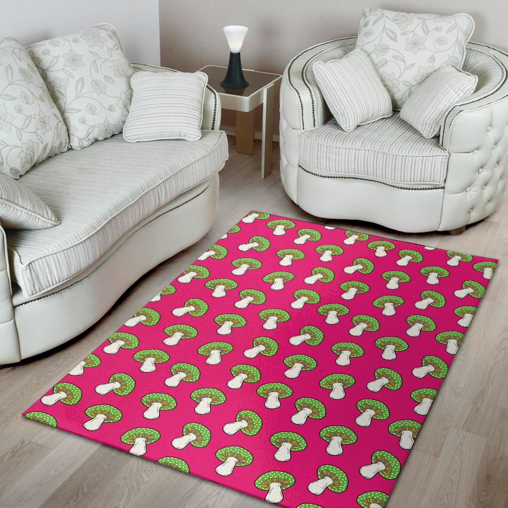 Crazy Mushroom Pattern Print Area Rug