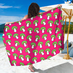 Crazy Mushroom Pattern Print Beach Sarong Wrap