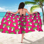 Crazy Mushroom Pattern Print Beach Sarong Wrap