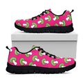 Crazy Mushroom Pattern Print Black Running Shoes