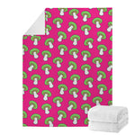 Crazy Mushroom Pattern Print Blanket