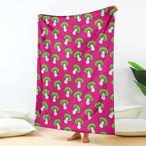 Crazy Mushroom Pattern Print Blanket