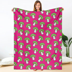 Crazy Mushroom Pattern Print Blanket