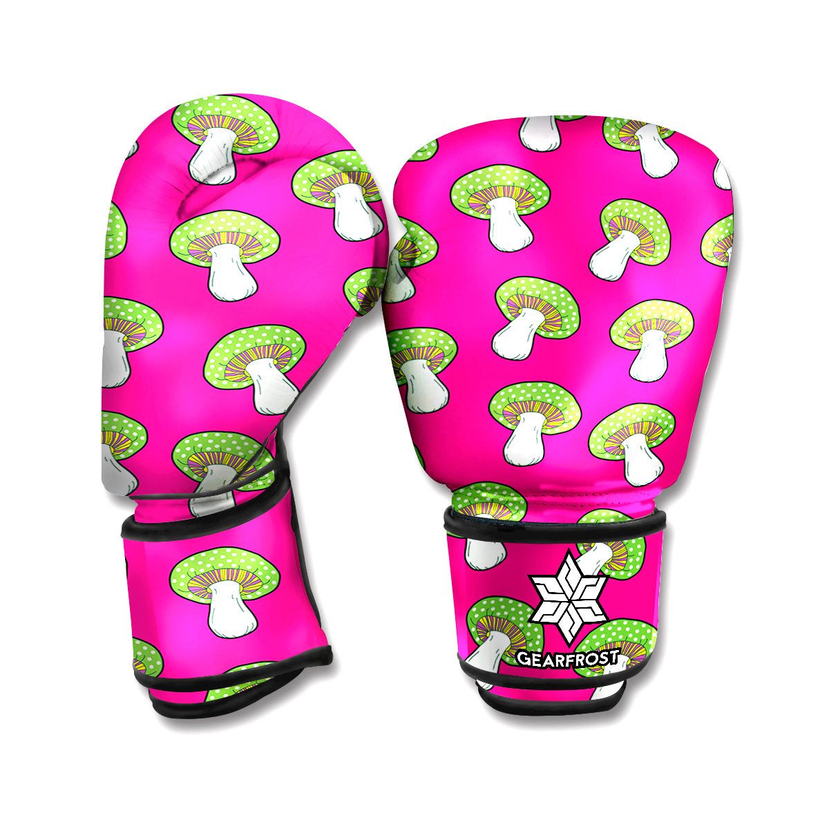 Crazy Mushroom Pattern Print Boxing Gloves