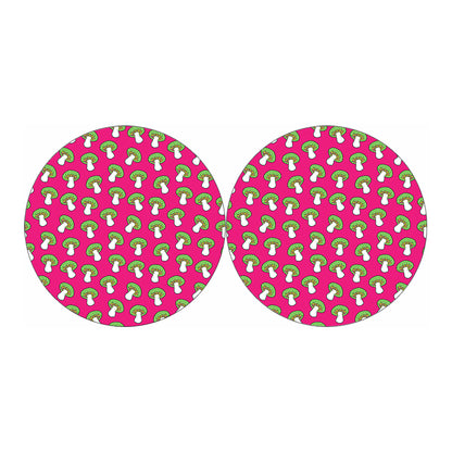 Crazy Mushroom Pattern Print Car Coasters