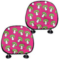 Crazy Mushroom Pattern Print Car Headrest Covers