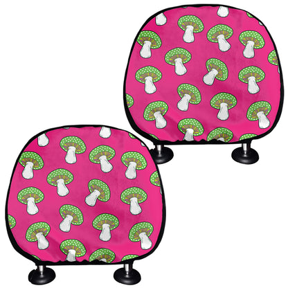 Crazy Mushroom Pattern Print Car Headrest Covers
