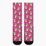 Crazy Mushroom Pattern Print Crew Socks