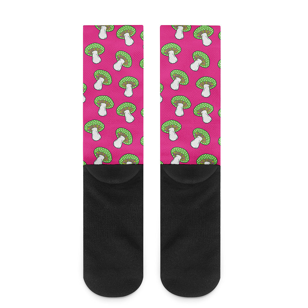 Crazy Mushroom Pattern Print Crew Socks