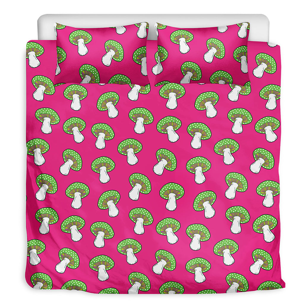 Crazy Mushroom Pattern Print Duvet Cover Bedding Set