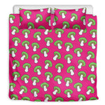 Crazy Mushroom Pattern Print Duvet Cover Bedding Set