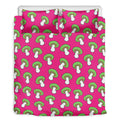 Crazy Mushroom Pattern Print Duvet Cover Bedding Set