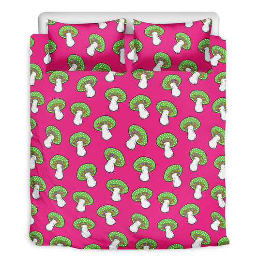 Crazy Mushroom Pattern Print Duvet Cover Bedding Set