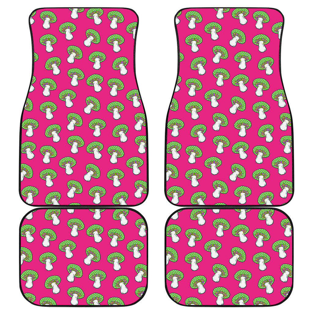 Crazy Mushroom Pattern Print Front and Back Car Floor Mats