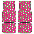 Crazy Mushroom Pattern Print Front and Back Car Floor Mats