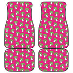 Crazy Mushroom Pattern Print Front and Back Car Floor Mats