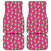 Crazy Mushroom Pattern Print Front and Back Car Floor Mats