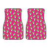 Crazy Mushroom Pattern Print Front Car Floor Mats