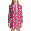 Crazy Mushroom Pattern Print Hoodie Dress