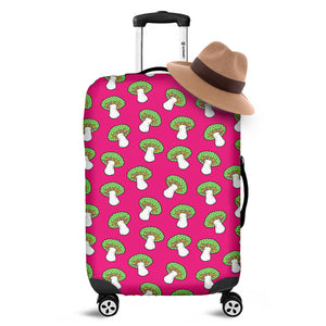 Crazy Mushroom Pattern Print Luggage Cover