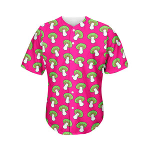 Crazy Mushroom Pattern Print Men's Baseball Jersey