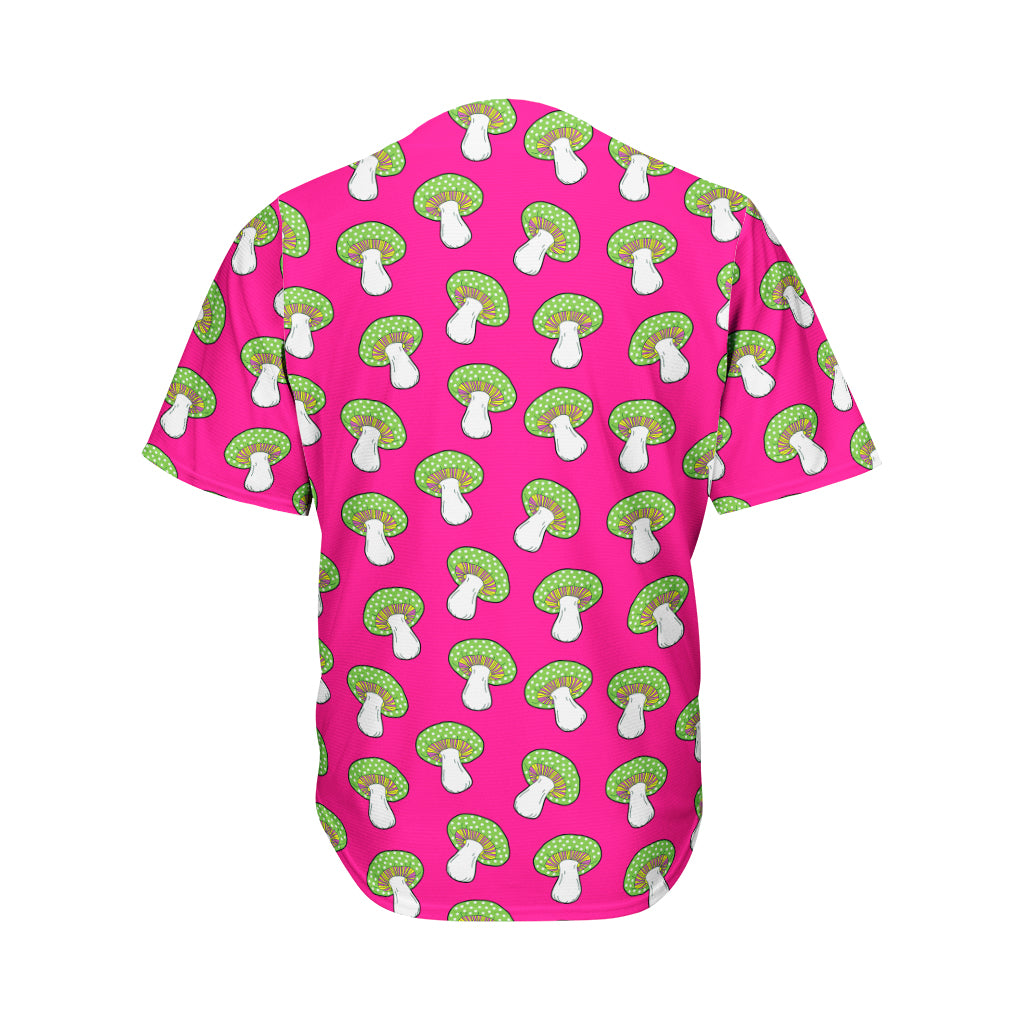 Crazy Mushroom Pattern Print Men's Baseball Jersey