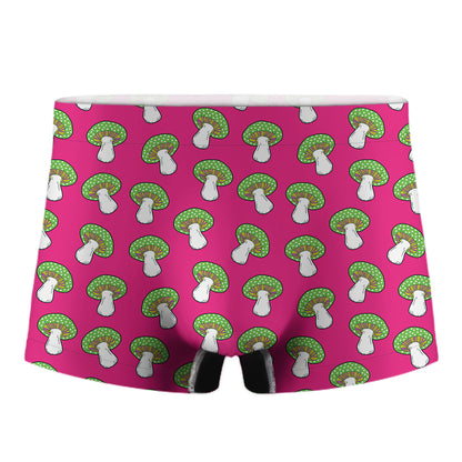 Crazy Mushroom Pattern Print Men's Boxer Briefs