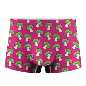 Crazy Mushroom Pattern Print Men's Boxer Briefs