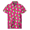 Crazy Mushroom Pattern Print Men's Short Sleeve Shirt