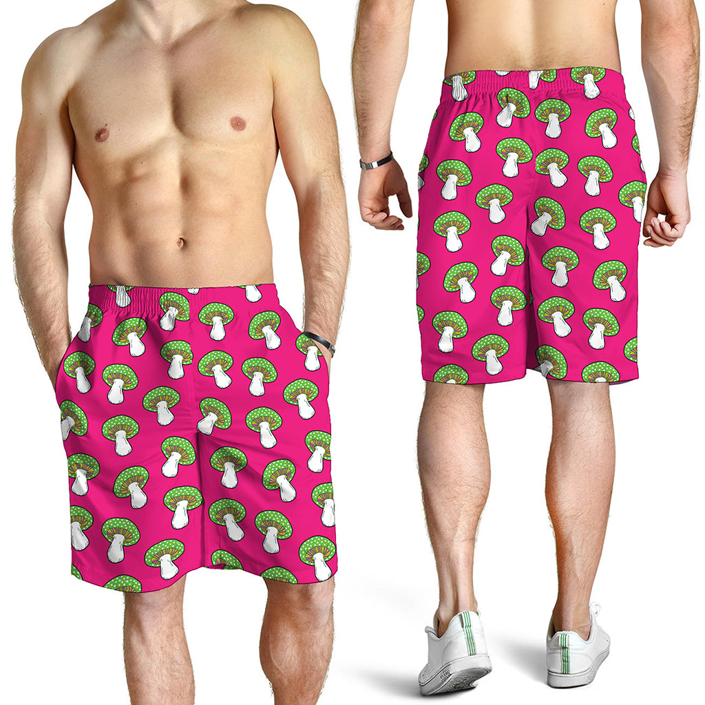 Crazy Mushroom Pattern Print Men's Shorts