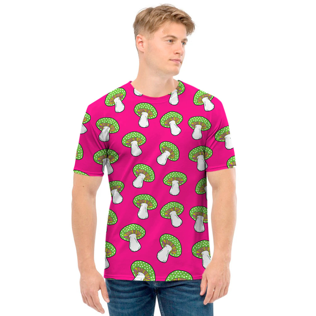 Crazy Mushroom Pattern Print Men's T-Shirt