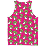 Crazy Mushroom Pattern Print Men's Tank Top