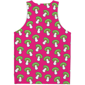 Crazy Mushroom Pattern Print Men's Tank Top