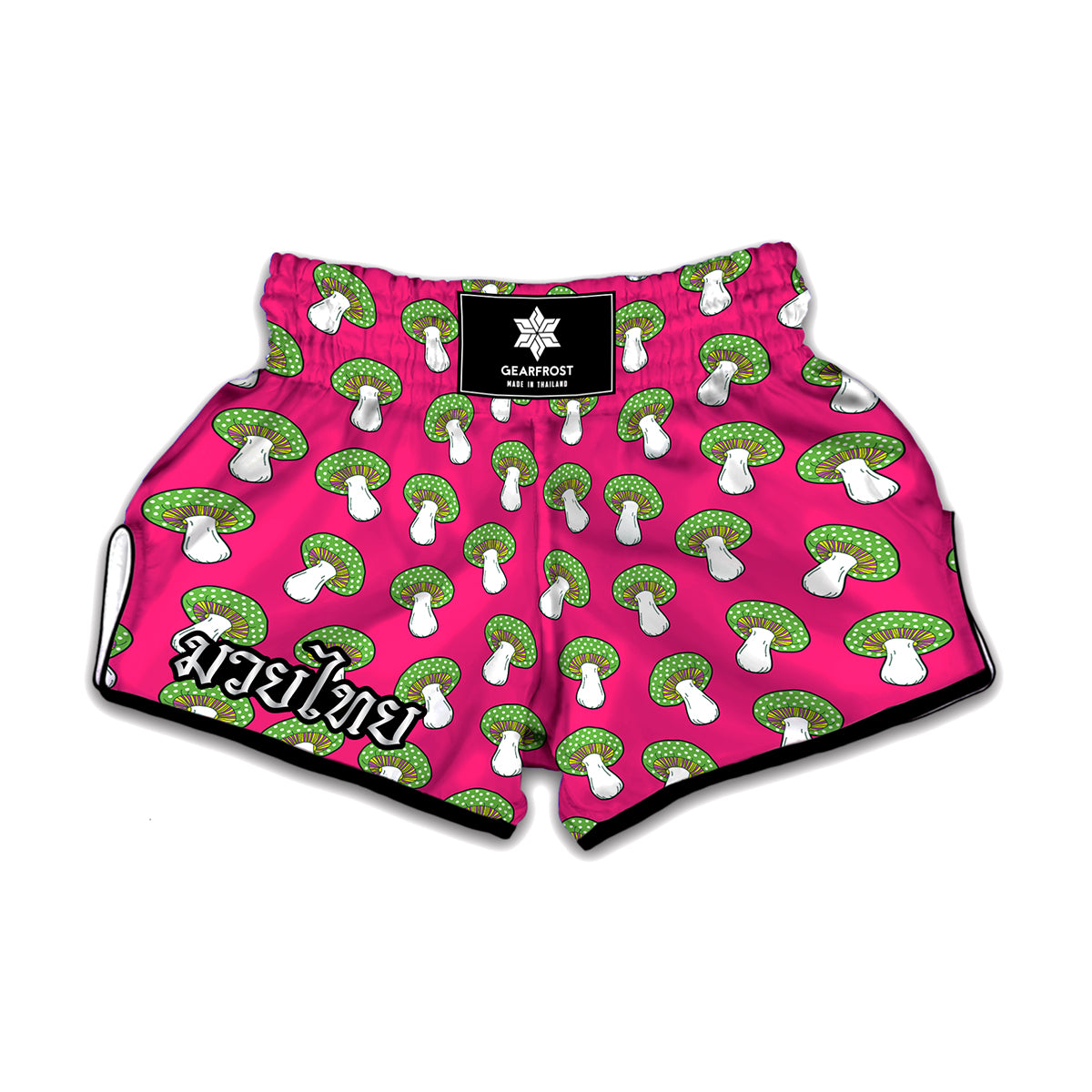 Crazy Mushroom Pattern Print Muay Thai Boxing Shorts