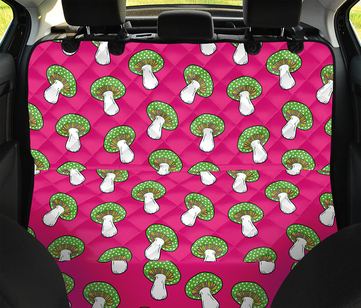 Crazy Mushroom Pattern Print Pet Car Back Seat Cover