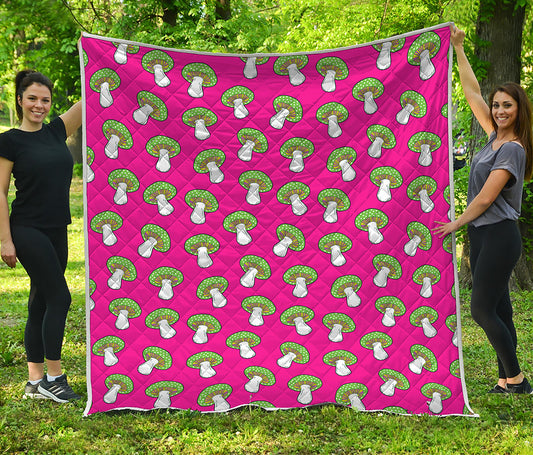 Crazy Mushroom Pattern Print Quilt